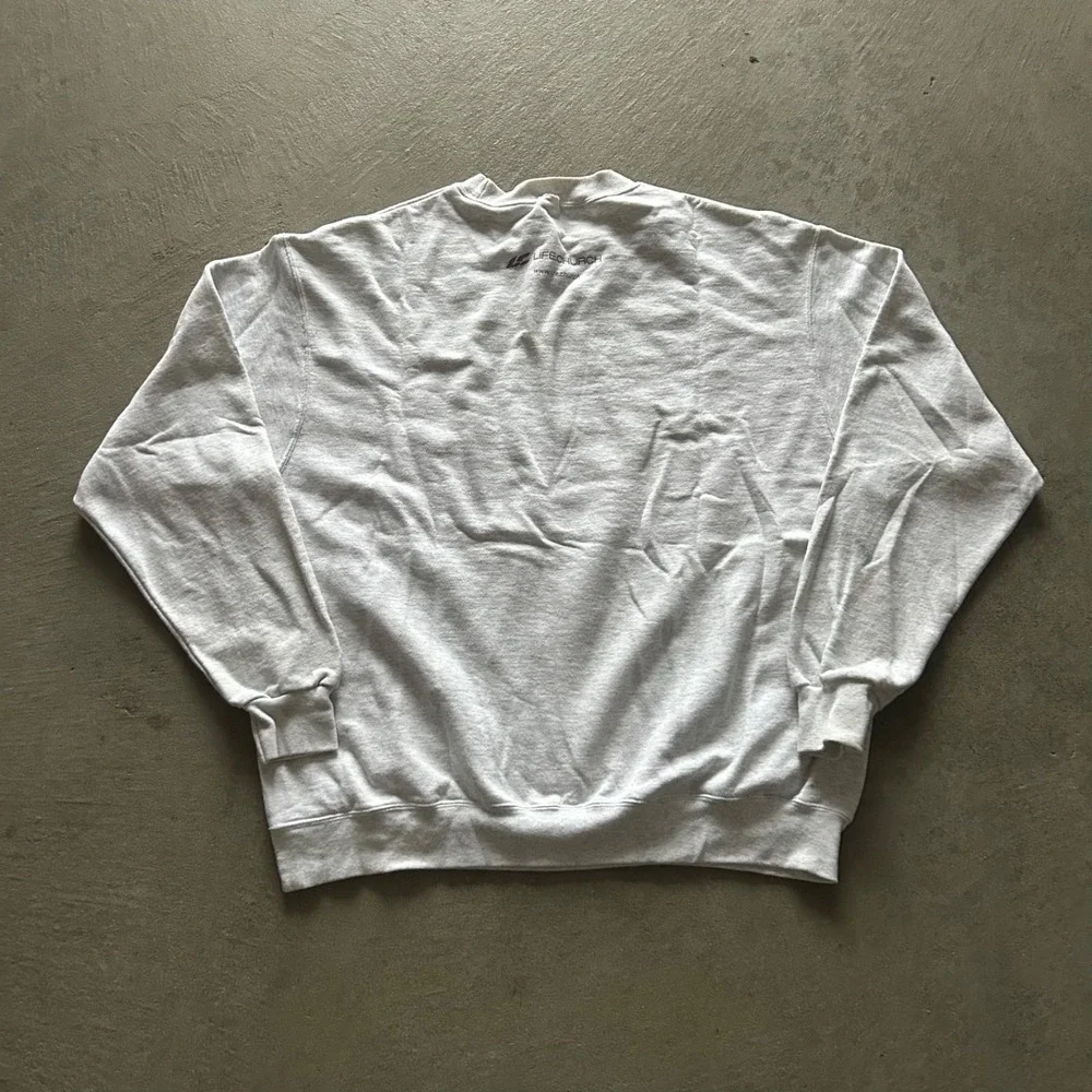 Vintage Champion Love Over Fear Sweatshirt Size‎ XL Gray Crewneck Life Church